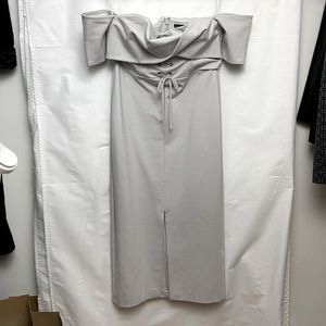 NWT Sexy Topshop Bodycon Dress Grey Front Slit